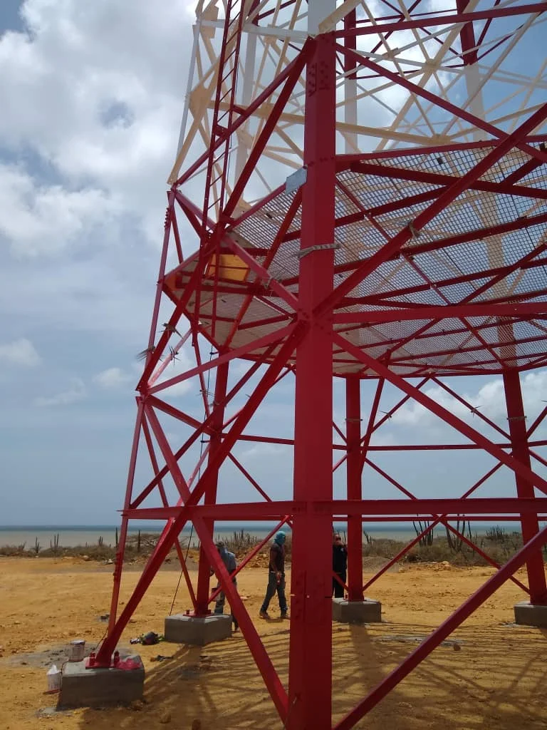 Torres de estructura metálica y mecenas industriales